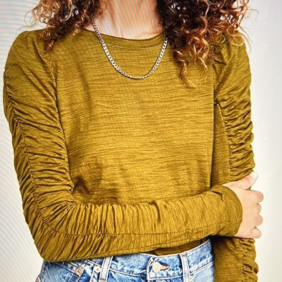 FREE PEOPLE natasha ruffle sleeve top - Picture 5 of 8